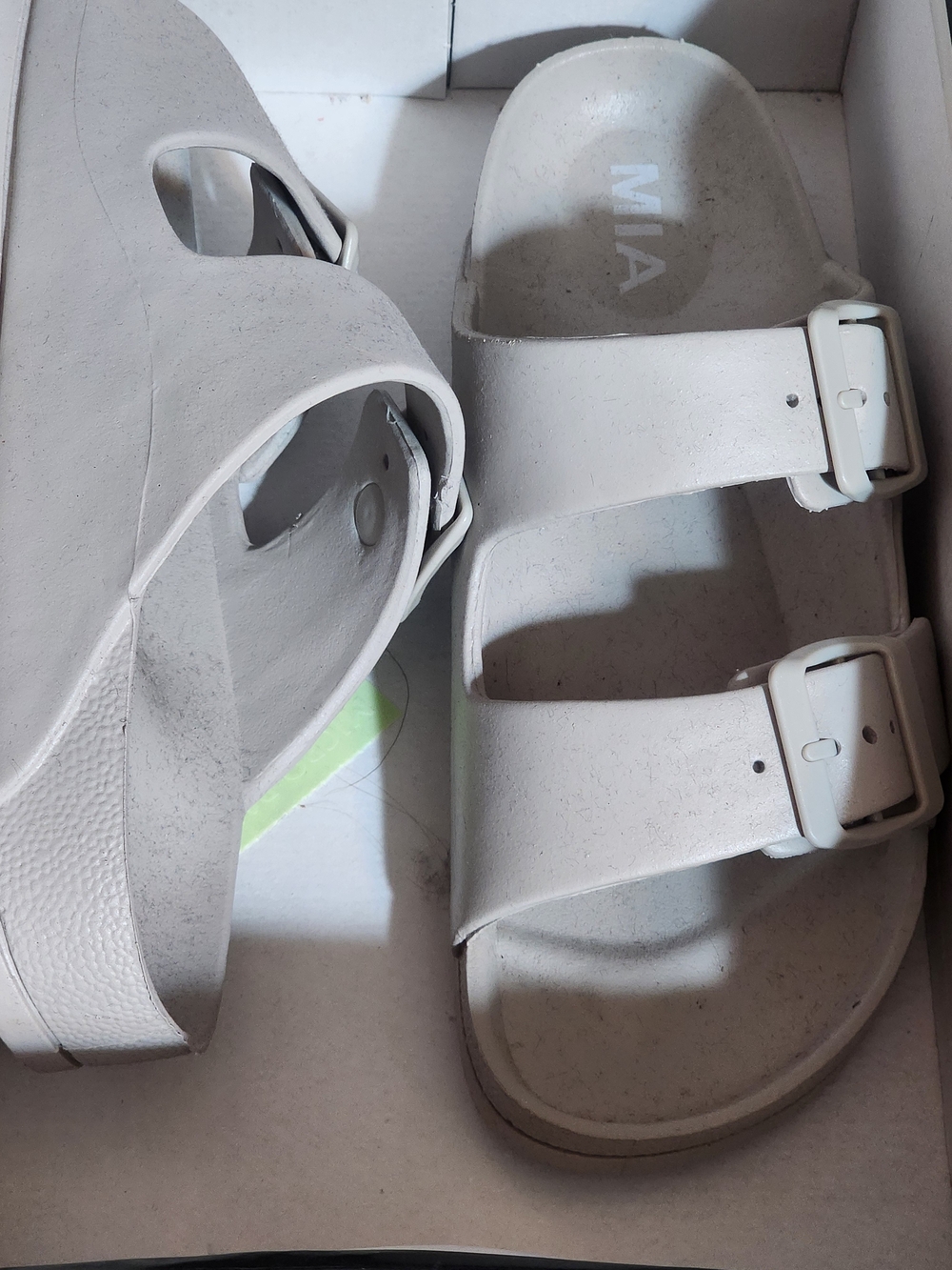 MIA Double Buckle Slide Sandals Size 6